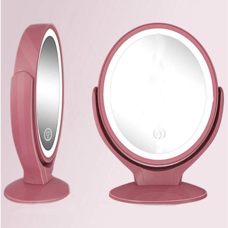 Espelhos dupla face Articulado com Luz Maquiagem 1x7x recarregável
