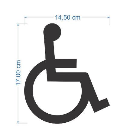 Imagem de Espelho para sinalização de cadeirante em acrílico - preto