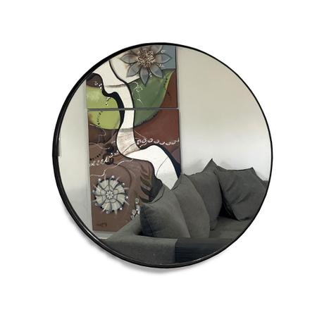 Imagem de Espelho Redondo 40cm com Moldura