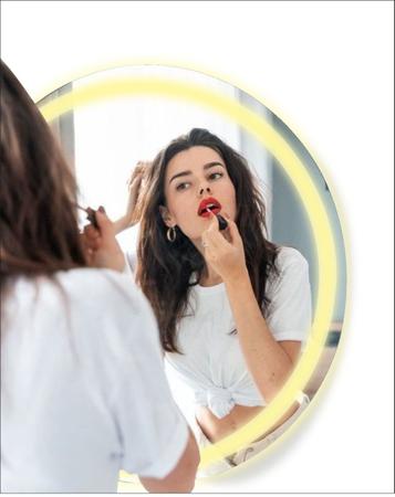 Imagem de Espelho Redondo 50cm Maquiagem Led Touch Screen