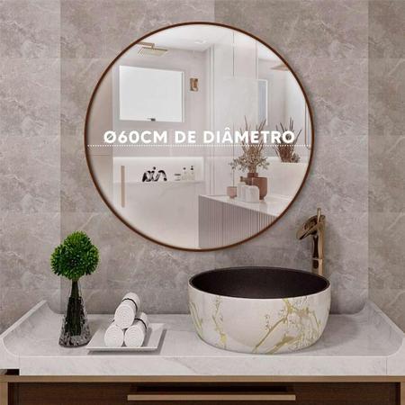Imagem de Espelho Redondo 60cm Com Moldura 4226 Luxo JB Bechara