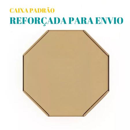 Imagem de Espelho Redondo Decoração Com Alça de 30 Cm Branco Gelo