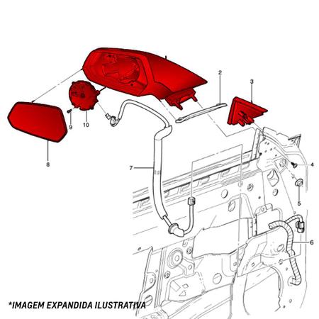 Retrovisor Chevrolet Sonic Externo Direito Passageiro Elétrico