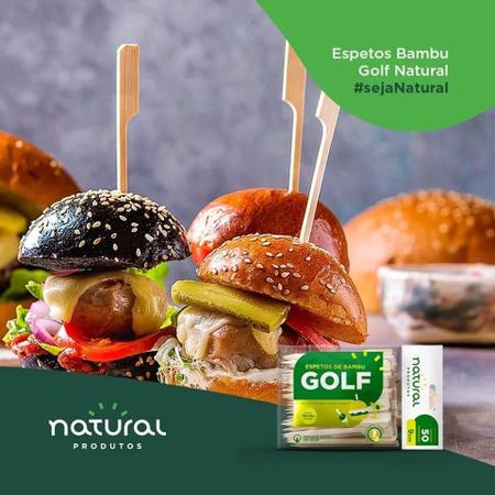 Imagem de Espeto Bambu Golf Petiscos Lanches 9 Cm - 1.250 Unidades