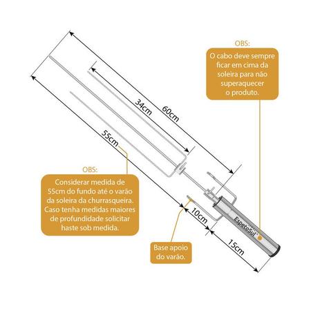 Espeto Churrasco Giratório Elétrico Triplo Inox Espetosul - Espeto -  Magazine Luiza