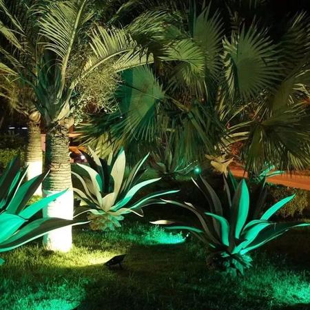 Imagem de Espeto De Jardim Luminária Led 7w Cob Lâmpada Verde Decoração Casa Iluminação