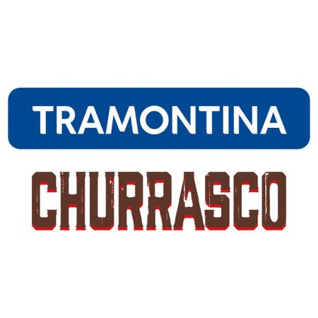Imagem de Espeto Duplo para Churrasco Tramontina com Lâmina em Aço Inox e Cabo de Madeira 65 cm