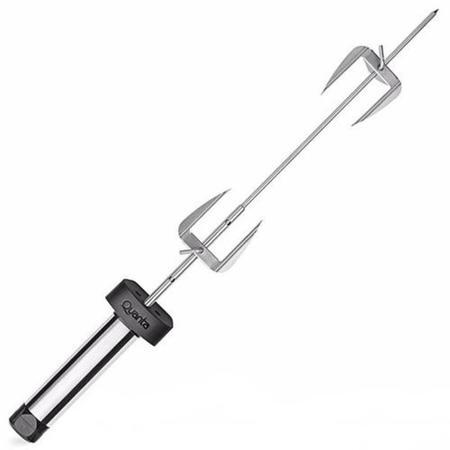 Espeto Giratório A Pilha Inox Regulável 50 A 65cm Churrasco