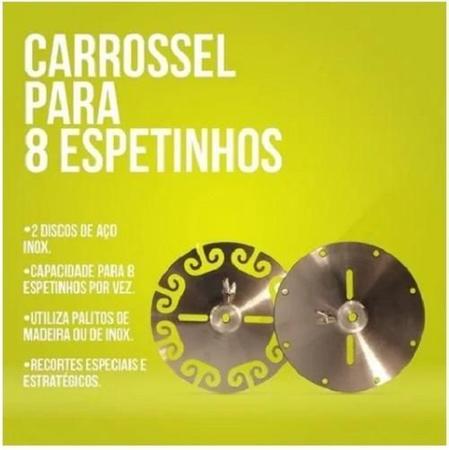 Espeto Giratório Elétrico Bivolt + Carrossel para 16 Espetinhos - Marjan  Grill - Espeto - Magazine Luiza