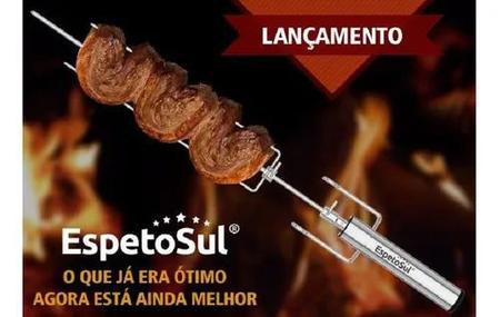 EspetoFlex - Espeto Elétrico Giratório em INOX a Pilhas