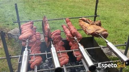 Espetoflex Espeto Giratório à Pilha para Churrasco