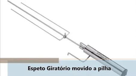 Espeto Giratório Espetoflex Inox Espeto Flex A Pilha