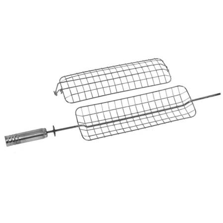 Imagem de Espeto Grelha Côncava Giratória Cromado 67,5Cm Issi Grill