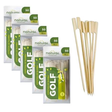 Espeto de Bambu Golf 15cm c/50 un Natural - CEPEL MOBILE