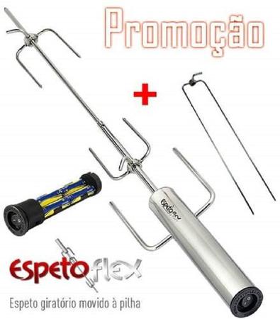 Espetoflex Espeto Giratório Movido A Pilha Original o Melhor Churrasco -  Espeto - Magazine Luiza