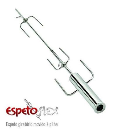 EspetoFlex - Espeto Elétrico Giratório em INOX a Pilhas