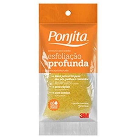 Imagem de Esponja De Banho Esfoliação Profunda Ponjita Amarelo