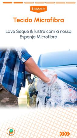 Imagem de Esponja Microfibra p/ Limpeza de Automóveis 100% Poliéster Chevrolet
