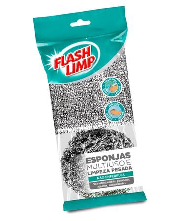 Imagem de Esponja Multiuso e Limpeza Pesada Kit 2 Peças Flash Limp