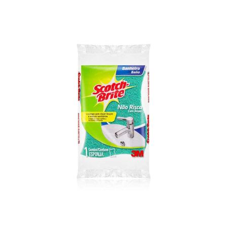 Imagem de Esponja Scotch-Brite para Limpeza de Banheiro Verde