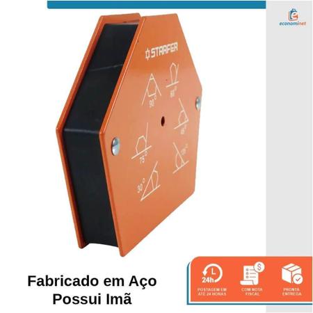 Imagem de Esquadro Magnético Hexagonal 3 12Kg - Starfer