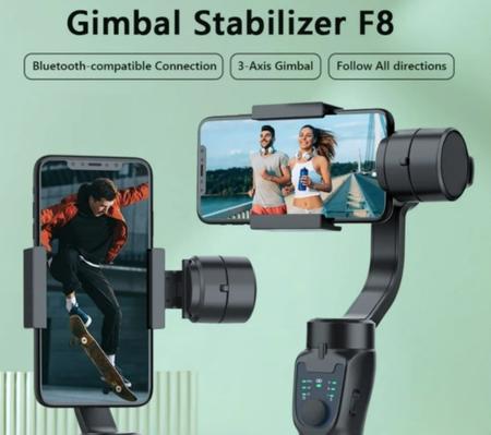 Imagem de Estabilizador Gimbal F8 Celular Smartphone Até 7 Polegadas