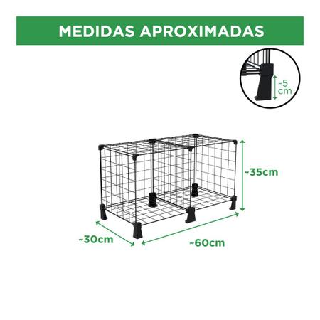 Imagem de Estante Balcão Expositor Aramado 02 Nichos Horizontal Branco