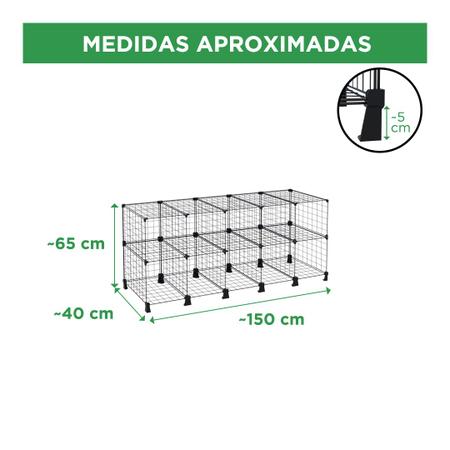 Imagem de Estante Balcão Expositor Aramado 10 Nichos Horizontal 40cm Profundidade Branco