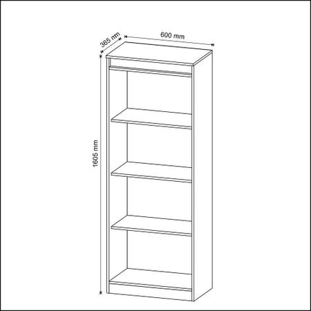 Imagem de Estante Escritório 60 cm Multimóveis CR25047 Branca