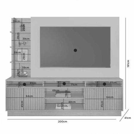 Estante Home para TV até 70 Polegadas Supremo JCM Off White / Cinamomo -  Estante para TV - Magazine Luiza