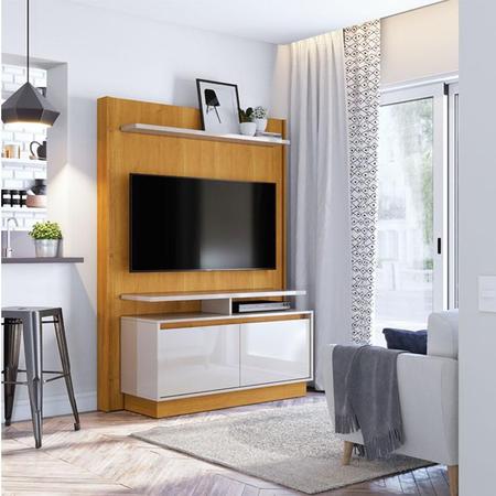 Imagem de Estante Home Theater Fit 1.2 Nature Off White  Imcal