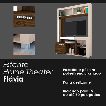 Imagem de Estante Home Theater Flávia Off White Savana  Madetec 