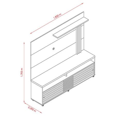 Imagem de Estante Home Theater Frizz Cumaru  Madetec