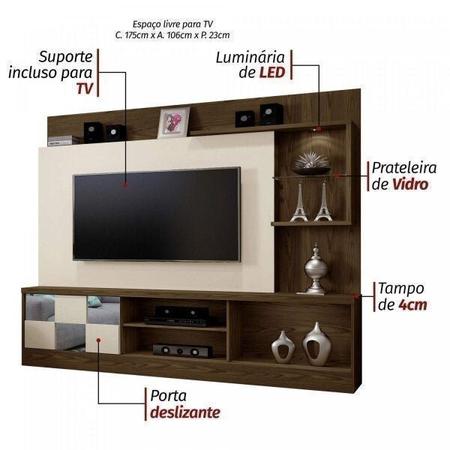 Imagem de Estante Home Theater para TV até 65 Polegadas Dinamarca Espelho PlusMavaular