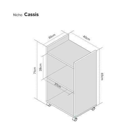 Estante Multiuso Branco para Quarto Sala com Rodinha 40cm - Mercado das Prateleiras Imagem de Estante Multiuso Branco para Quarto Sala com Rodinha 40cm