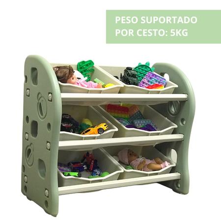 Imagem de Estante Organizador de Brinquedos Infantil 6 Prateleiras Removíveis Multiuso Porta Treco Importway