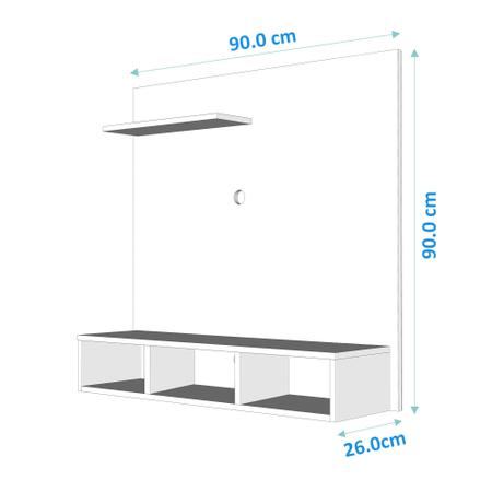 Imagem de Estante Painel Para Tv Quarto E Sala Retro Com Nicho Pequeno Varias Cores