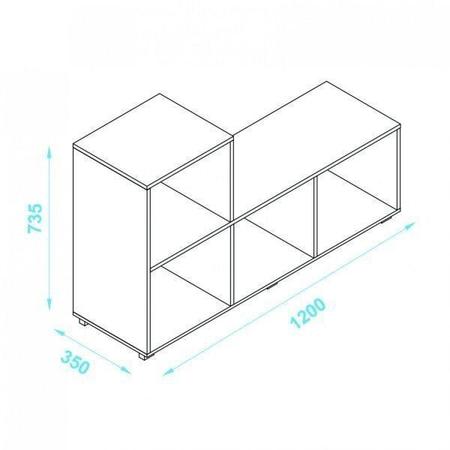 Imagem de Estante para Livros 4 Nichos Cube Moderno BRV Móveis