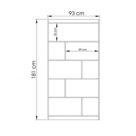 Estante para Livros 4 Prateleiras Home Office Espresso Móveis