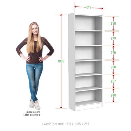 Imagem de Estante Para Livros Branco Ártico - Multiuso/Zanzini