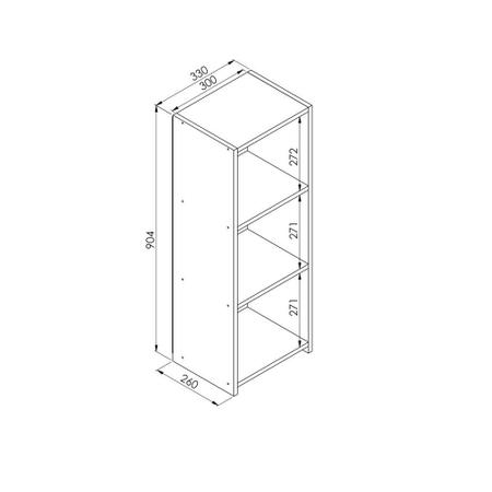 Imagem de Estante para Livros Multiuso organizadora baixa 33cm Funcionale MO030 Art in Móveis