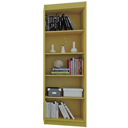 Imagem de Estante para Livros Sapiranga 4 Prateleiras Amarelo Acetinado - Atualle Móveis