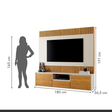 Imagem de Estante para Tv e Home 180cm sem Led com 3 Gavetas Boreal