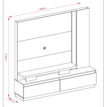 Imagem de Estante para Tv e Home Theater New Apolo com Rodizio Fendi/Naturale