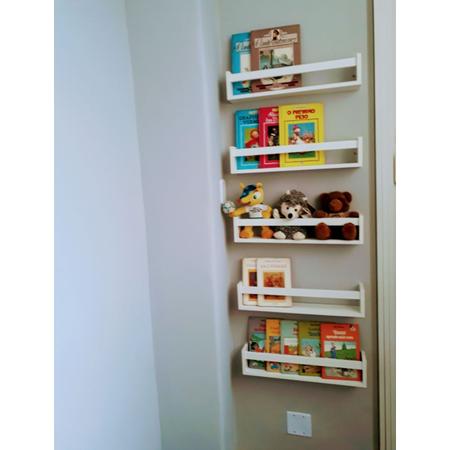 Imagem de Estantes Infantis de Livros Brinquedos Pelúcia Prateleira de Bonecos Carrinho Quarto de Bebê Organizador Mdf 5un 40 cm