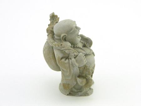 Imagem de Estátua Buda Rindo com Saco cor Cimento Resina 9 cm