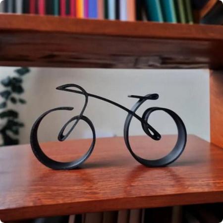 Imagem de Estátua Decoração Bicicleta Ciclista Bike Enfeite Casa Luxo