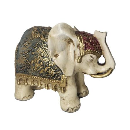 Imagem de Estátua Elefante Decorativo Manto Duplo 14cm 75743