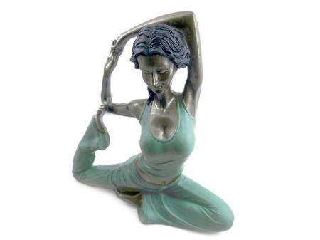 Estátua Posição Yoga Asana Decoração Para Espaço de Meditação