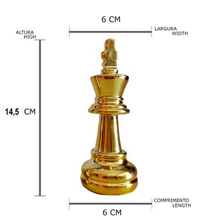 Estatuetas Rei E Rainha – Peças Decorativas De Xadrez – Decoração